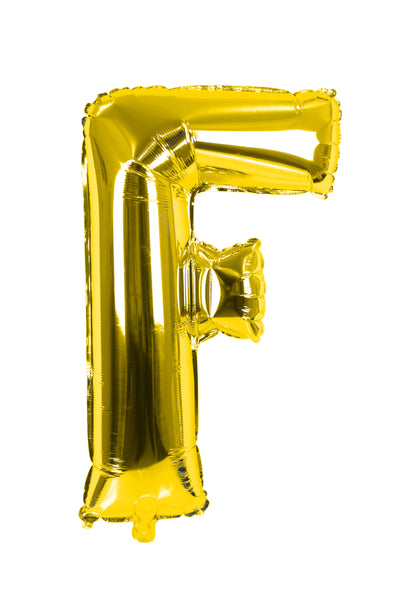 Letter "F" Gold Foil Balloon- حرف F ذهبى فويل بالون
