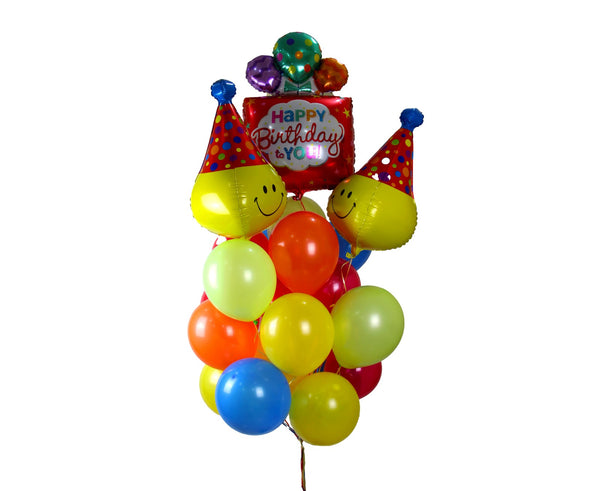 Emoji Birthday Balloon Bouquet - بوكيه بالون ايموجي لعيد الميلاد