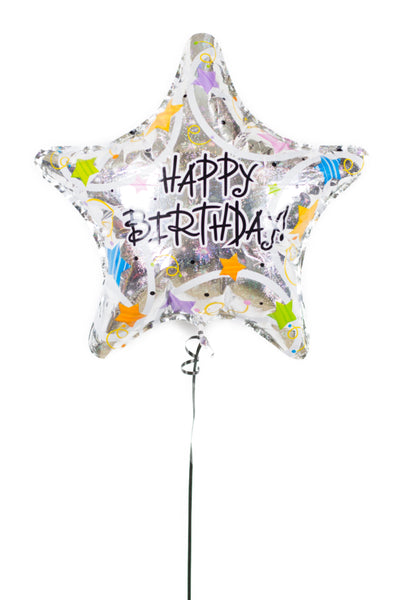 Happy Birthday Star Foil Balloon -بالونه على شكل نجمه