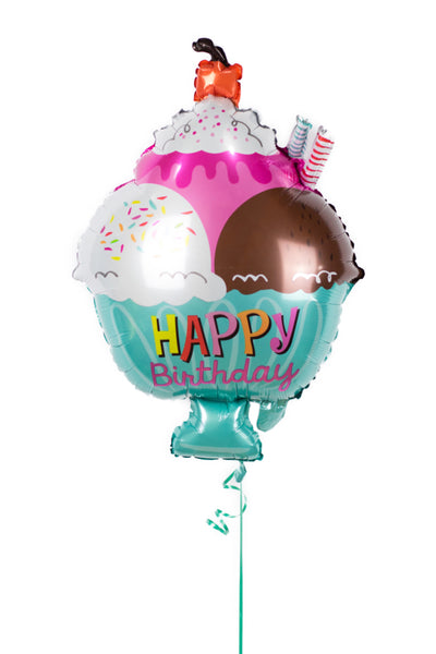 Ice Cream Shaped Foil Balloon بالونه يوم ميلاد على شكل ايس كريم