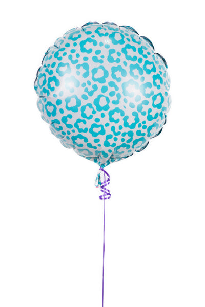 Foil Balloon بالونه بنقس نمر باللون الازرق