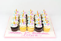 Unicorn Birthday Cupcakes II - كب كيك وحيد القرن لأعياد الميلاد II