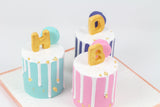 Birthday Trio Cake - كيكة يوم ميلاد