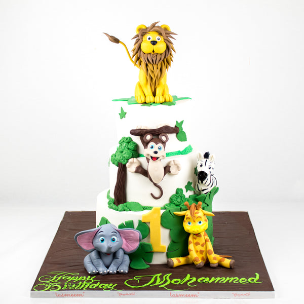 Jungle Birthday Cake - كيكة الغابة