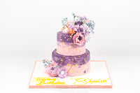 Two-Tiered Purple Birthday Cake - كيكة ارجوانيه من طابقين