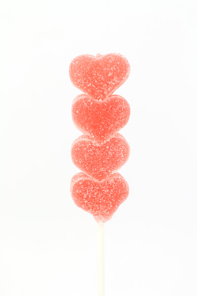 Red Heart Candy Bubblets on Stick-حلوي القلب الأحمر مع العصا