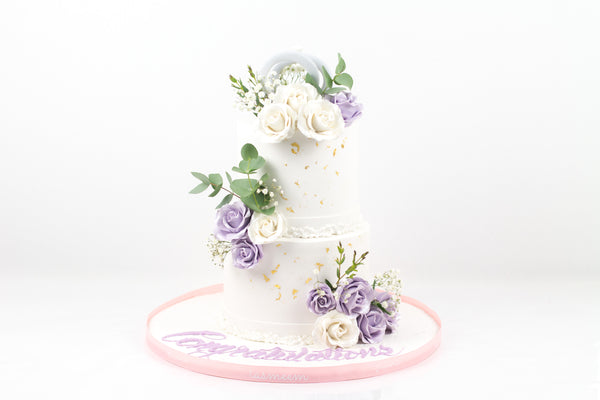 Two-Tiered Elegant Cake - كيكة من طابقين