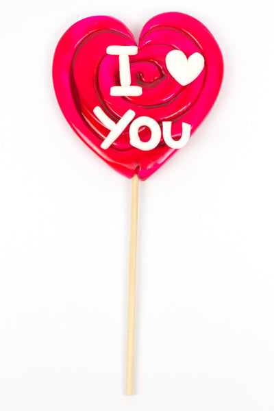 Big Red Heart ILOVEYOU Lollipop- مصاصة قلب احمر كبير