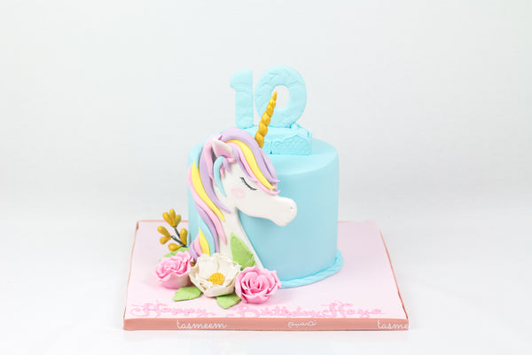 Blue Unicorn Cake - كيكة اليونيكورن