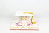 White Graduation Cap Cake - كيكة تخرج