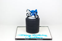Tire Cake with 3D Motorbike - كيكة يوم ميلاد