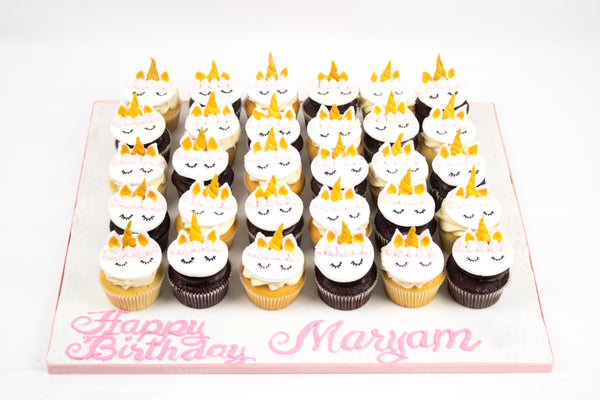 Unicorn Birthday Cupcakes V- كب كيك وحيد القرن لأعياد الميلاد V