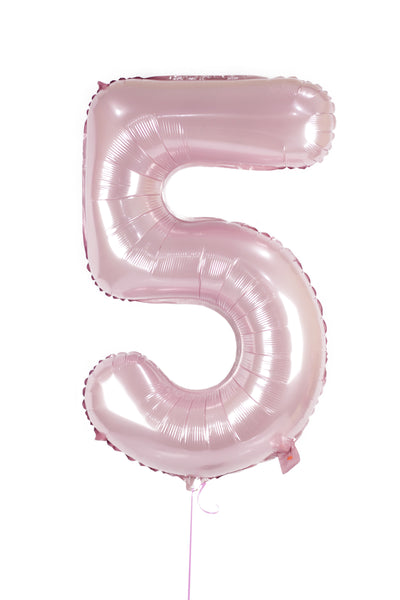 Number 5 Shaped Foil Balloon بالون رقم ٥ : اللون زهري