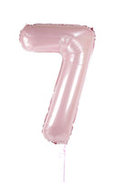 Number 7 Shaped Foil Balloon بالون رقم٧ : اللون زهري