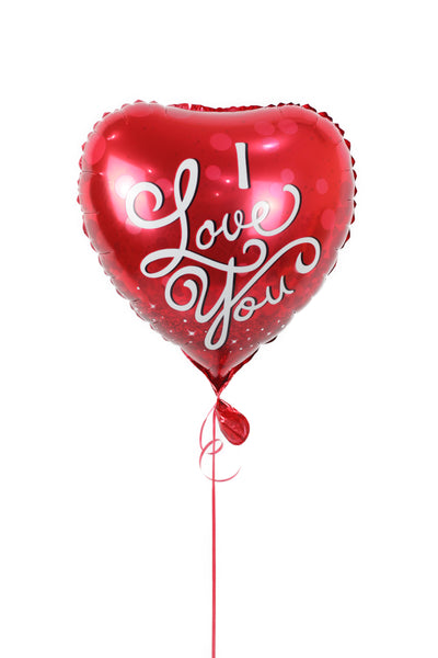 I Love You Heart Shaped Foil Balloon بالونه علي شكل قلب أحمر