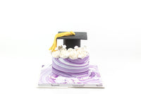 Purple Marble Graduation Cake - كيكة تخرج