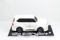 3D White Car Cake - كيكة يوم ميلاد