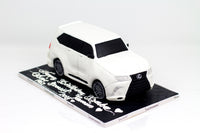 3D White Car Cake - كيكة يوم ميلاد