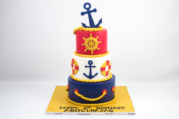 Nautical Theme Birthday Cake - كيكة يوم ميلاد