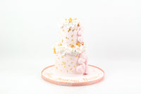 Two-Tiered Pink Heart Cake - كيكة يوم ميلاد