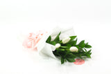White Tulip Bouquet - بوكيه ورد يدوي