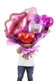 Lip & Heart Hand Balloons Bouquet باقه يد من البالونات