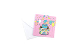 Happy Birthday Greeting Card I (Pink)- بطاقة تهنئة بعيد ميلاد سعيد I (وردي)
