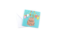 Happy Birthday Greeting Card II (Blue)-بطاقة عيد ميلاد سعيد