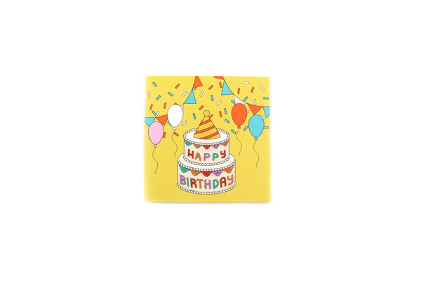 Happy Birthday Greeting Card III (Yellow)- بطاقة تهنئة بعيد ميلاد سعيد III (أصفر)
