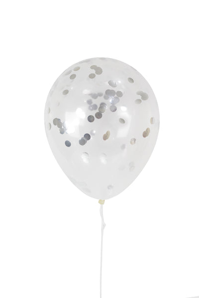 Silver Confetti Balloon بالون كونفيتي فضي