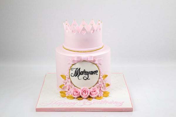 Pink Crown Cake - كيكة التاج