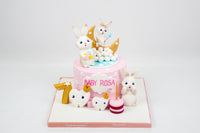 Baby Girl Character Cake - كيكة يوم ميلاد