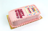 Rectangle Happy Birthday Cake I -  I كيكة مستطيله ليوم ميلاد