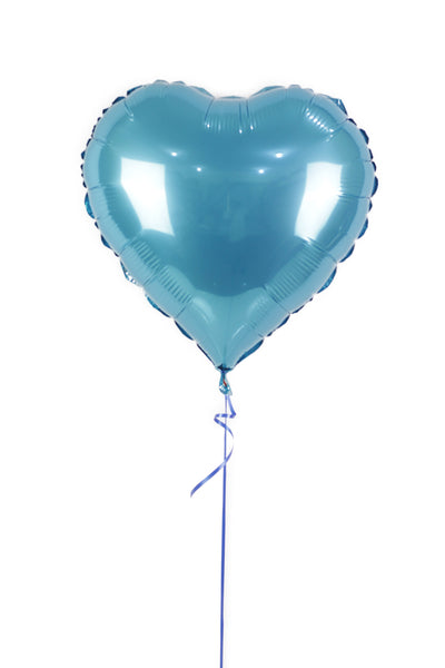 Plain Blue Heart Shaped Foil Balloon بالونه على شكل قلب