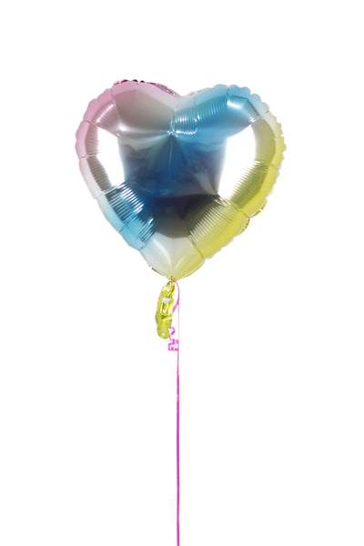 Colored Heart Shaped Foil Balloon بالونه على شكل قلب