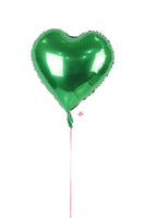 Plain Green Heart Shaped Foil Balloon-بالونه على شكل قلب