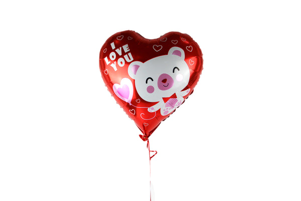 I Love You Bear Foil Balloon - أحبك بالون القلب
