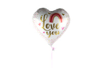 I Love You White Heart Foil Balloon -أحبك بالون القلب