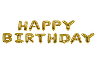 Happy Birthday Gold Foil Set بالونات عباره يوم ميلاد سعيد : لون ذهبي