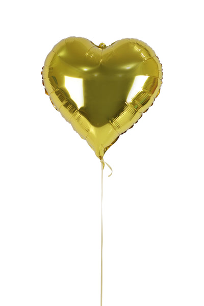 Plain Gold Heart Shaped Foil Balloon-بالونه على شكل قلب