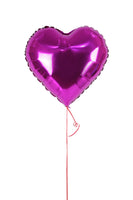 Plain Metallic Fuchsia Heart Shaped Foil Balloon- بالونه على شكل قلب