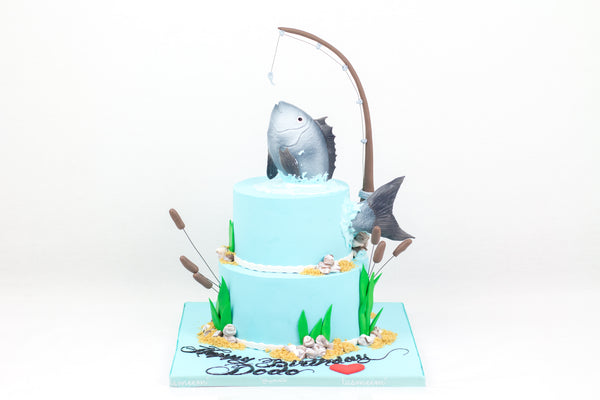 Fishing Birthday Cake - كيكة بثيم صيد السمك