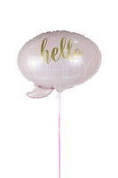 Pink Hello Baby Foil Balloon بالونه اهلاً بالمولوده الجديده