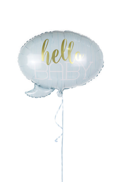 Blue-Hello Baby Foil Balloon بالونه اهلا بالمولود الجديد