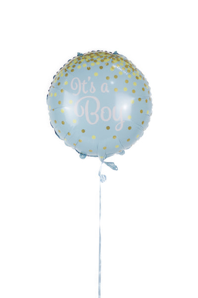 Gold Glitter Dots It's a Boy Foil Balloon بالونه مولود جديد