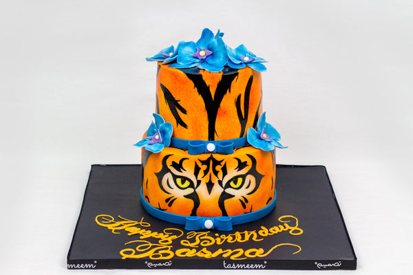 Two Tiered Tiger Cake - كيكة يوم ميلاد