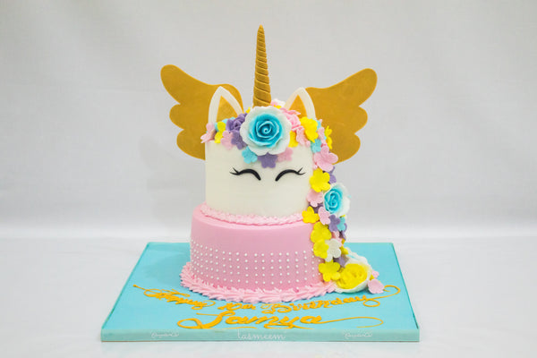 Two-Tiered Unicorn Birthday Cake - كيكة اليونيكورن