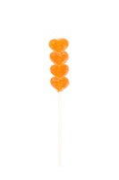 Orange Heart Candy Bubblets on Stick -حلوي القلب البرتقالية مع العصا