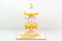 Gold Carousel Birthday Cake - كيكة يوم ميلاد