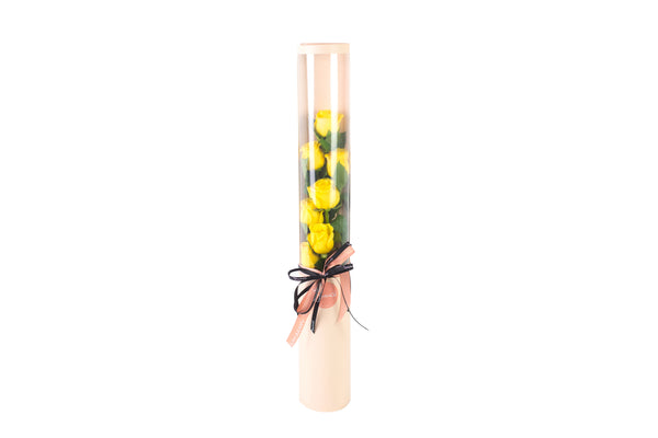 Cylinder Flower Bouquet III - تنسيق ورد في اسطوانة ورقية III
